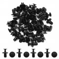 Uxcell 40pcs 6mm Hole 15mm Head Cars Defender Door Clips Trim Fasteners Black