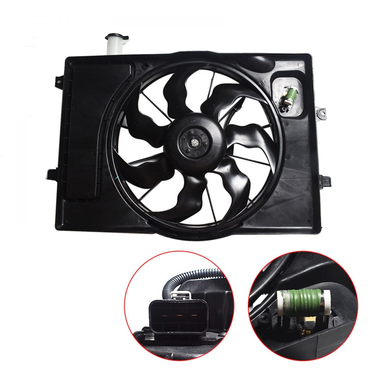 Condenser Radiator Cooling Fan Replacement For 2017-2018 Hyundai Elantra Gt