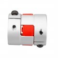 Uxcell 12mm To 14mm Shaft Plum Shaped Coupling Coupler 30mm Diameter 35mm Length