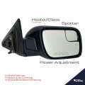 Spieg Fo1321554 Passenger Side Mirror Replacement For Ford Explorer 2016-2019 Power Heated Turn Signal Light Puddle Lamp