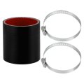 1 Set 65mm 2 56 Id 76mm 99 Length 0 Degree Black Red Car Silicone Hose With Clamps Coolant Universal 