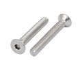 M5x40mm 304 Stainless Steel Countersunk Flat Head Hex Socket Screws Din7991 20pcs 