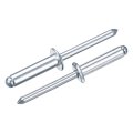 25pcs 1 4 X1 Round Head Blind Rivets Zinc-plated Carbon Steel Grip And Mandrel Cap Silver 