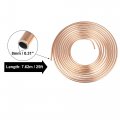 X Autohaux 5 16 Car Brake Line Tubing 25ft Coil For Hydraulic Braking Systems And Transmission System Copper Tone