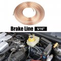 X Autohaux 5 16 Car Brake Line Tubing 25ft Coil For Hydraulic Braking Systems And Transmission System Copper Tone