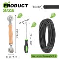 Screen Repair Kit 0 2 X 32 8 Ft Window Spline With Roller Tool And Removal Hook For Patio Door Mesh Install Replace Black