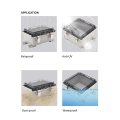 Fydun Electrical Junction Box Transparent Cover Weatherproof Enclosure Diy Sprinkler Lighting Control Grey