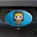 Wonder Woman Cute Chibi Oval Tow Trailer Hitch Cover Plug Insert