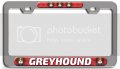 Greyhound Dogs Pets 3d Metal License Plate Frame Universal Fit Tag Holder For Auto Suv And Truck 12 X 6 In Heavy Duty Steel 