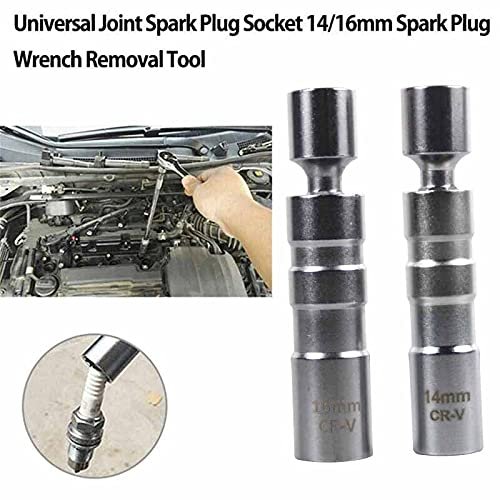 12pt Magnetic Thin Wall Universal Joint Spark Plug Socket Removal Installer Tool 14mm 16mm