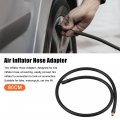 X Autohaux 80cm Threaded Tire Inflator Extension Hose Chuck Adapter Air Pump Tube Valve Connection Pipe For Car Truck Bike Mtb