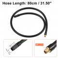 X Autohaux 80cm Threaded Tire Inflator Extension Hose Chuck Adapter Air Pump Tube Valve Connection Pipe For Car Truck Bike Mtb
