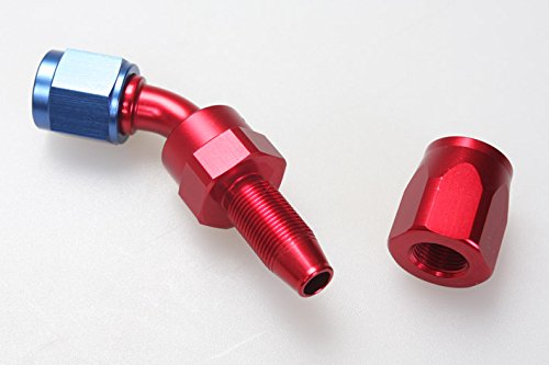 Autobahn88 Aluminum Swivel General Purpose Hose End Fitting 4AN,Blue/Red Straight 