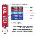 Mvcen Custom Key Tag Personalizedchain Embroidery Car Chain Double-side Customized Keychain For Key Backpack Motorcyclestom Key
