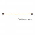 Uxcell 10pcs 34cm 3-pin Male To Lead Twisted Servo Extension Cable Cord Connectors 22awg 60-cores Wire For Rc Futaba Jr