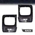 Headlight Bezel With Corner Parking Light Set For Dodge D100 Custom 1986 1989 D150 Base 1990 D250 D350 Ramcharger Silver And