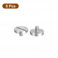 Uxcell M4x20mm Slotted Round Large Flat Head Screws 5pcs 304 Stainless Steel Decoration