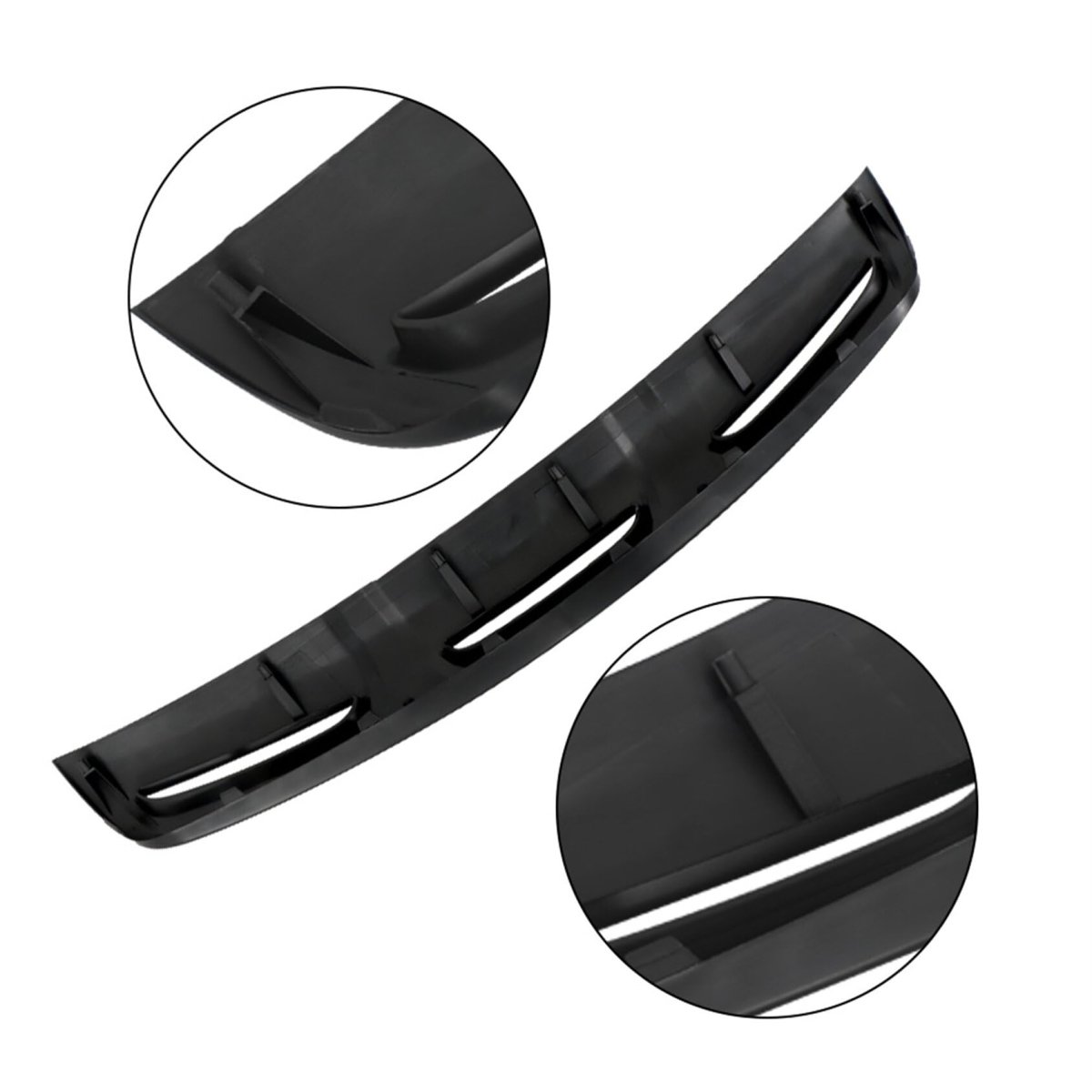 Front Grille And Fog Light Bezels Set 5pcs Grill Chrome Black Replacement For 2013-2016 Santa Fe Sport