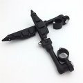 Smt-black Long Angled Adjustable Peg Mounting Kit Stiletto Shape Footpeg Compatible With V-star Roadstar Suzuki Boulevard 1-1 4