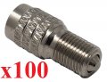 Pack Of 100 Muzzys Double Seal Flow Through Valve Stem Tire Caps Inflate Thru For High Pressure Truck Car Rv Semi Bus Tires