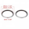 X Autohaux 20pcs M20 Silver Tone Oil Drain Plug Gasket Replacement For Subaru 11126aa000