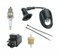 Ignition Coil Fit For Polaris Scrambler 50 90 With Starter Relay Solenoid And Spark Plug For Sportsman Predator Atv Parts 