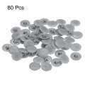 Uxcell Screw Cap Covers 80pcs 16 7x4 3mm Plastic Decoration Cover For Phillips Cam Fitting Nut Self-tapping Dark Gray
