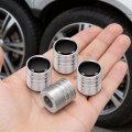 Ford Maverick In-white On Shining Silver Cylinder-style Premium Aluminum Tire Valve Stem Caps -set Of 4 Official Licensed 