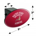 Sacred Heart University Pioneers Logo Oval Tow Trailer Hitch Cover Plug Insert