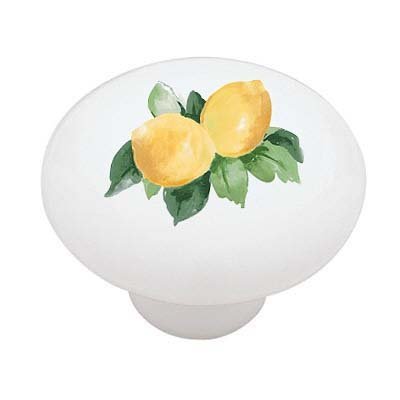 Gotham Decor Lemon Branch Ceramic Drawer Knob