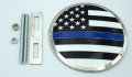 Usa Police Thin Blue Line Grille Emblem For Car Truck Grill Mount Metal