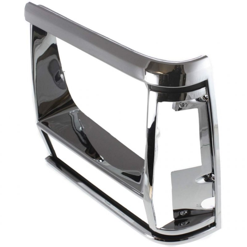 Jeep Comanche Headlight Door 1991 1992 Driver Side Chrome Black Trim Ch2512123 55034079