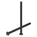 10pcs 5 16-18 X Hex Head Bolts 304 Stainless Steel Fully Threaded Screw Black Oxide Finish For Construction Machinery 