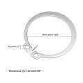 Uxcell 49mm External Circlips C-clip Retaining Shaft Snap Rings 304 Stainless Steel 20pcs