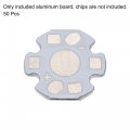 Uxcell Aluminum Base Plate Board Led Heatsink 16mm 2 Pin White 50pcs For Diy 1w 3w Cob Chips Lamp Beads