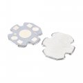 Uxcell Aluminum Base Plate Board Led Heatsink 16mm 2 Pin White 50pcs For Diy 1w 3w Cob Chips Lamp Beads