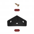 Uxcell 8pcs Angle Corner Brackets 38mm X Cold Rolled Steel Braces Joining Support With Screws For Desk Bed Edge Black