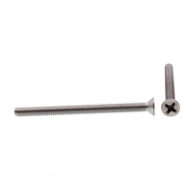 Machine Screws Flat Head Phillips Drive 12 24 X 3 In Grade 18 8 Stainless Steel 25 Pack