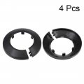 Uxcell 50mm Pipe Cover Decoration Pp Plastic Water Escutcheon Black 4pcs