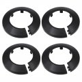 Uxcell 50mm Pipe Cover Decoration Pp Plastic Water Escutcheon Black 4pcs