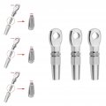 Durable 316 Stainless Steel Wire Cable Rope Eye Diy Fitting Rigging Hardware 4mm