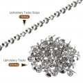 Uxcell 15pcs Upholstery Tacks Strips 1meter Glossy Decorative Nail Trims For Sofa Headboard Chair Furniture With Nails 11mm