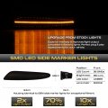 Vipmotoz Front Full Led Side Marker Lights Compatible With 2003-2006 Mercedes Benz W211 E Class E320 E350 E500 E55 Amg Chrome