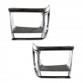 Jeep Comanche 1991 1992 Headlight Door Driver And Passenger Side Pair Chrome Black Trim Replacement For Ch2512123 Ch2513123 