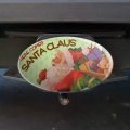 Christmas Holiday Here Comes Santa Claus Graphic Oval Tow Trailer Hitch Cover Plug Insert