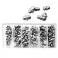 50466a Metric Grease Fitting Assortment Kit 110 Piece Straight And Angled Zerk Fittings Zinc Plated A3 Steel For M6-1 M10-1 5 