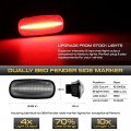 4-pieces For 2003-2009 Compatible With Dodge Ram 2500 3500 Dually Pickup Red Amber Led Strip Rear Fender Light Side Marker Lamp