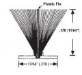 Stb Window Pile Finned Gray 270 Backing Width 170 Height 50 Ft