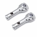 Httmt- Chrome 6 Risers 1 Handlebar Top Clamps Compatible With H-d Super Glide Softail Deluxe P N Tghd-hbs013-ii-cd