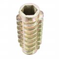 Uxcell Furniture Threaded Insert Nuts Zinc Alloy Hex-flush M6 Internal Threads 25mm Length 30pcs
